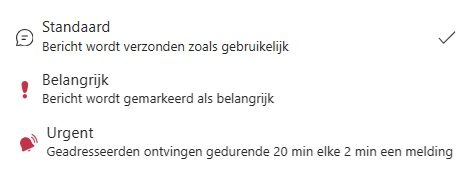Geef aan hoe belangrijk een bericht is