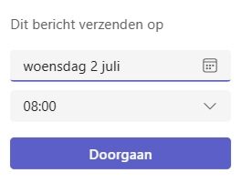 Stel de tijd in van het te verzenden bericht
