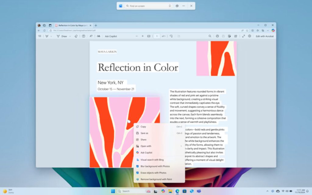Met een NPU kan je profiteren van Click to Do in Windows 11